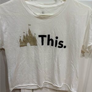 Disney Crop Top with Gold Castle Design